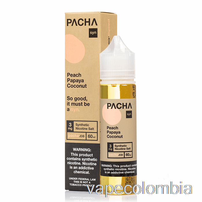Vape Recargable Crema De Coco, Papaya Y Durazno - Pachamama - 60ml 0mg